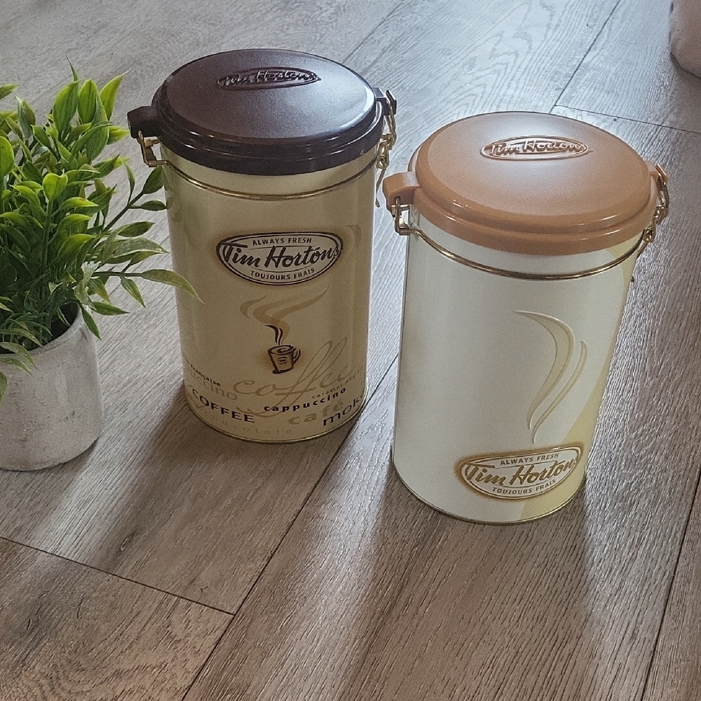 Coffee Canister Set - Brown and Cream